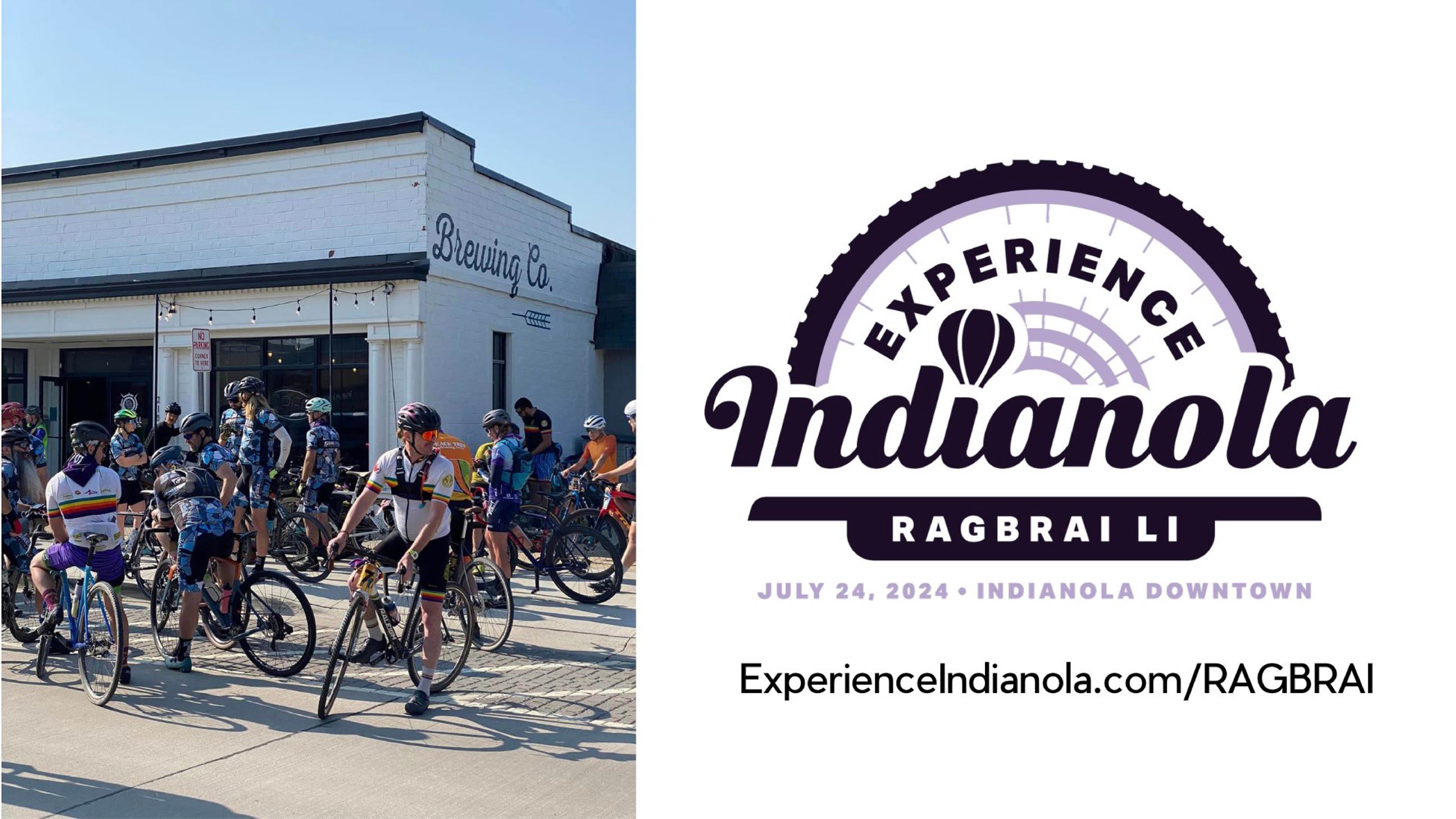 RAGBRAI LI will be in Indianola on Wednesday, July 24, 2024.