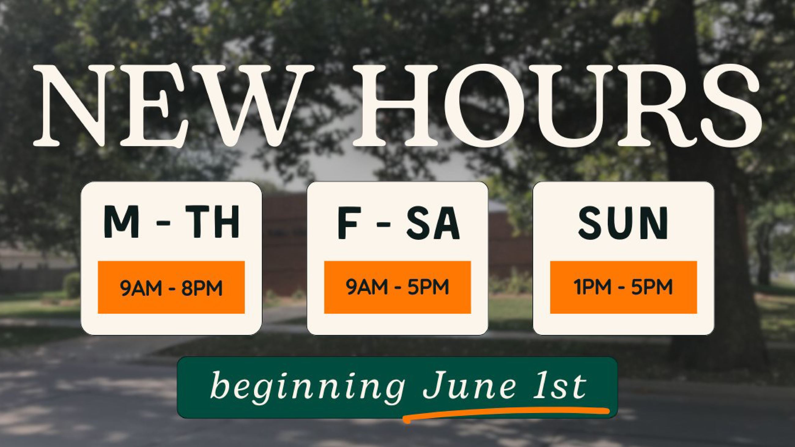 Indianola Public Library new hours beginning June 1, 2024.