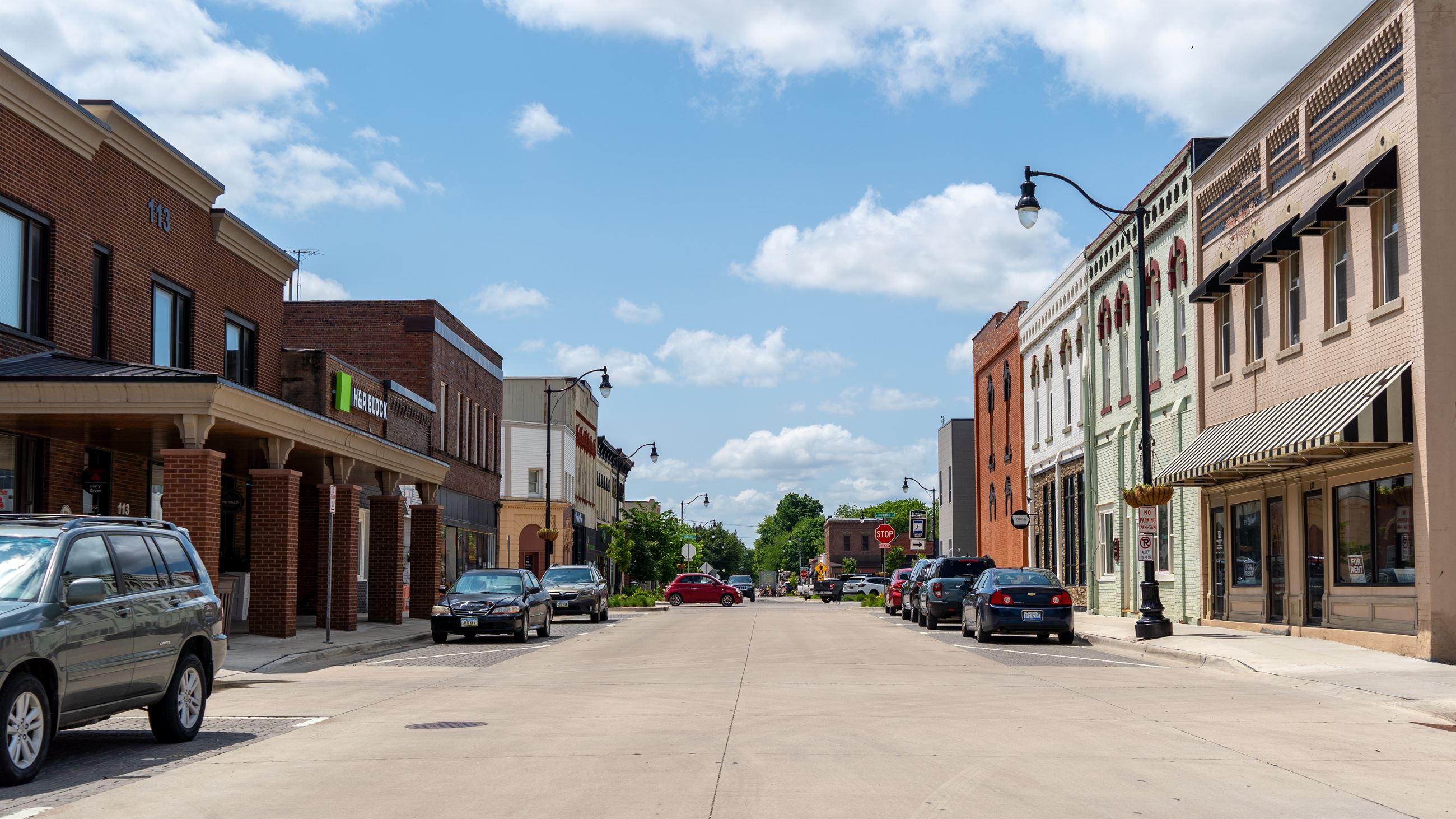 A photo of the Downtown Indianola Square in Indianola, Iowa.