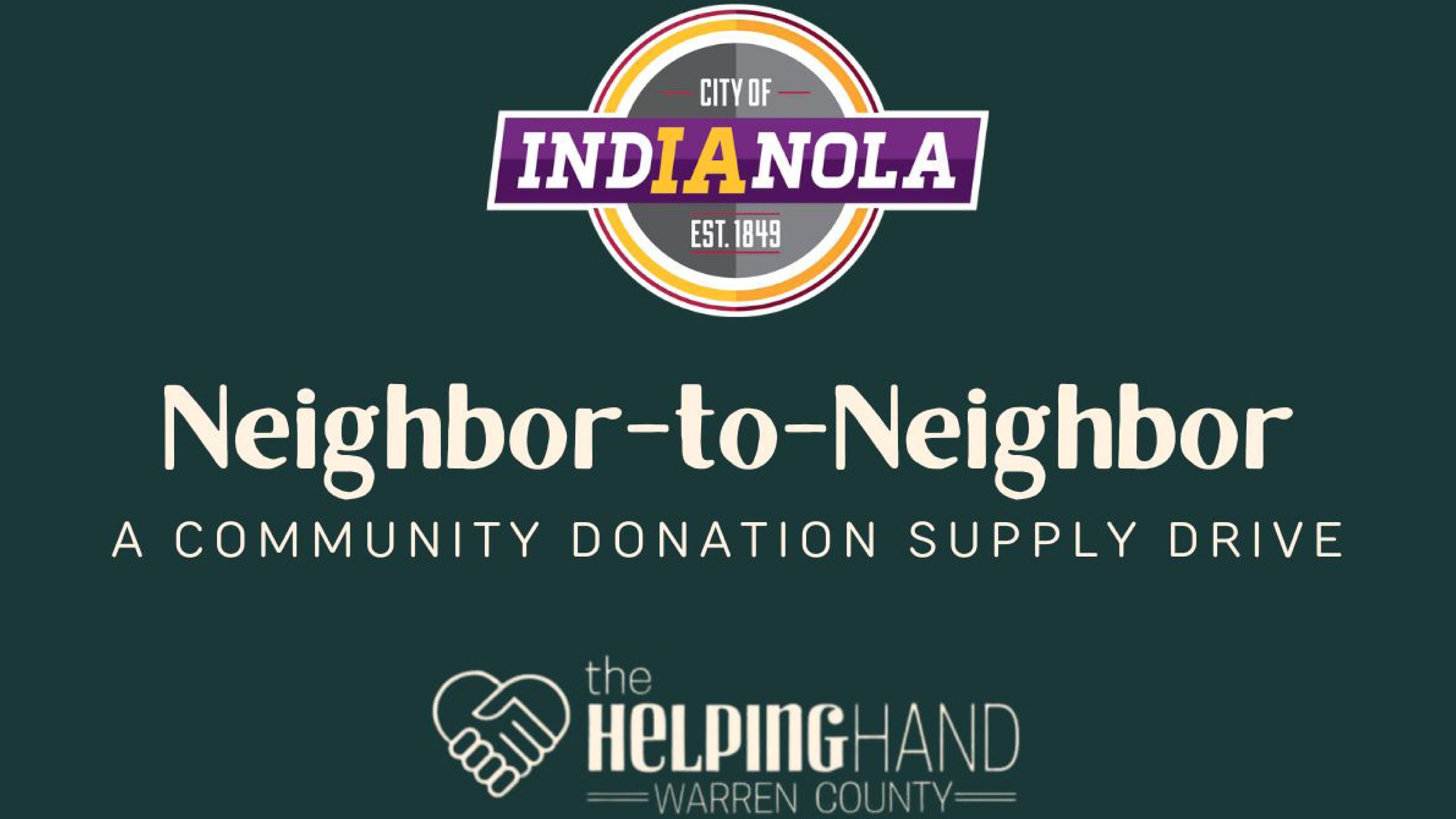 The City of Indianola is launching a donation drive to support Helping Hand of Warren County.