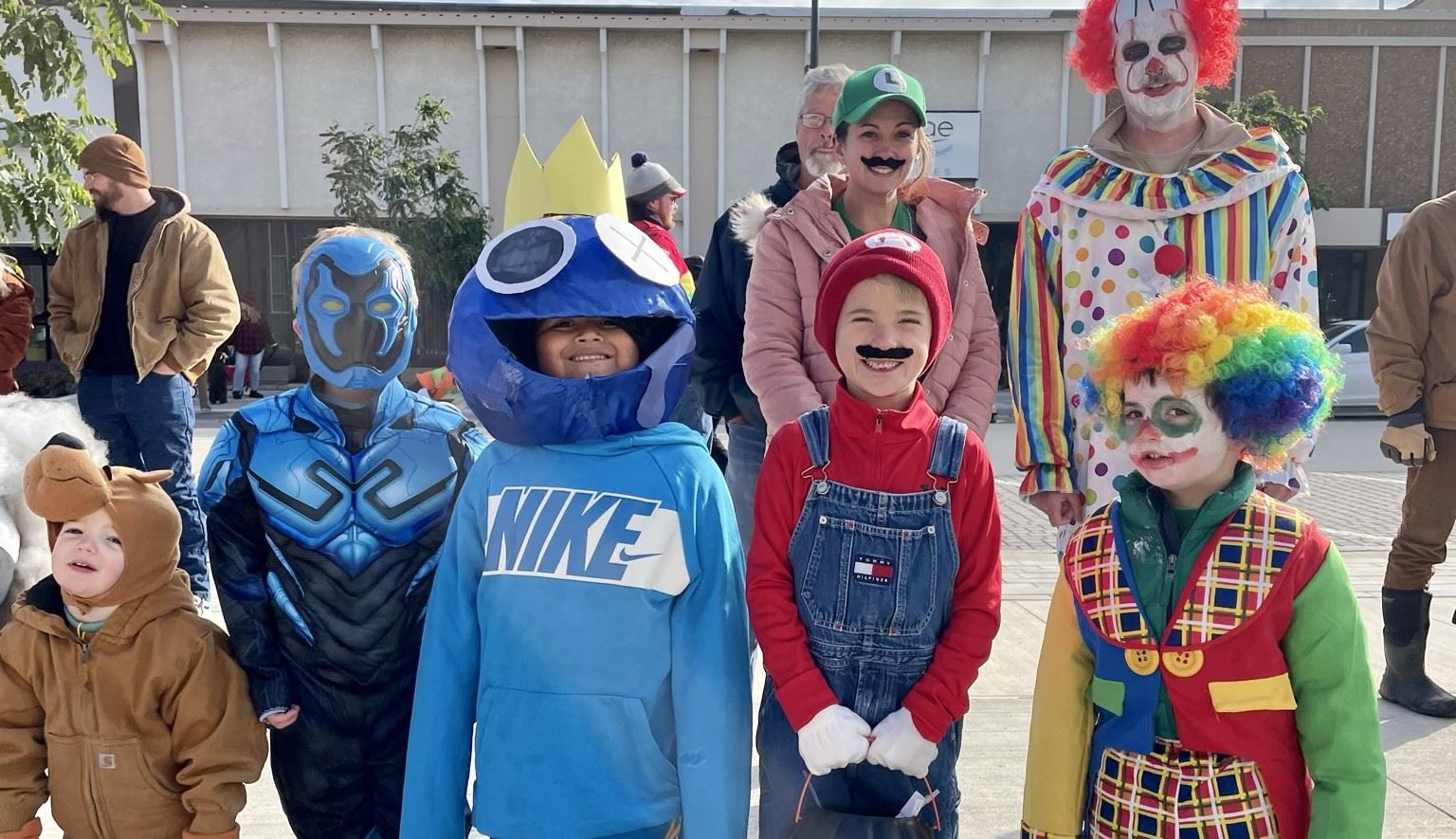 People in costumes at the children's costume party in 2023