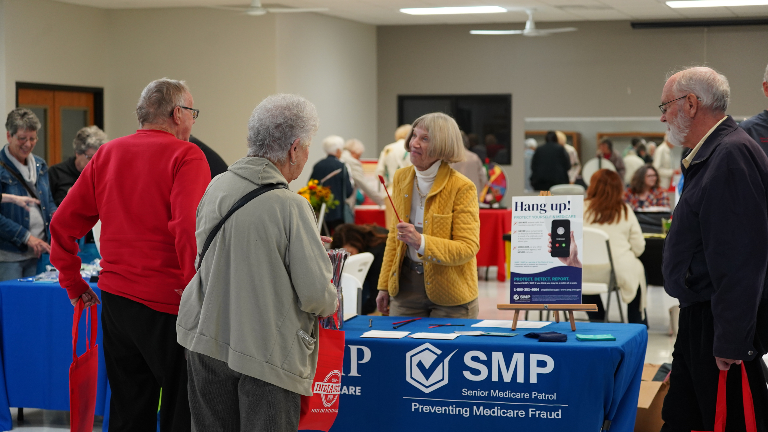people at a resource fair