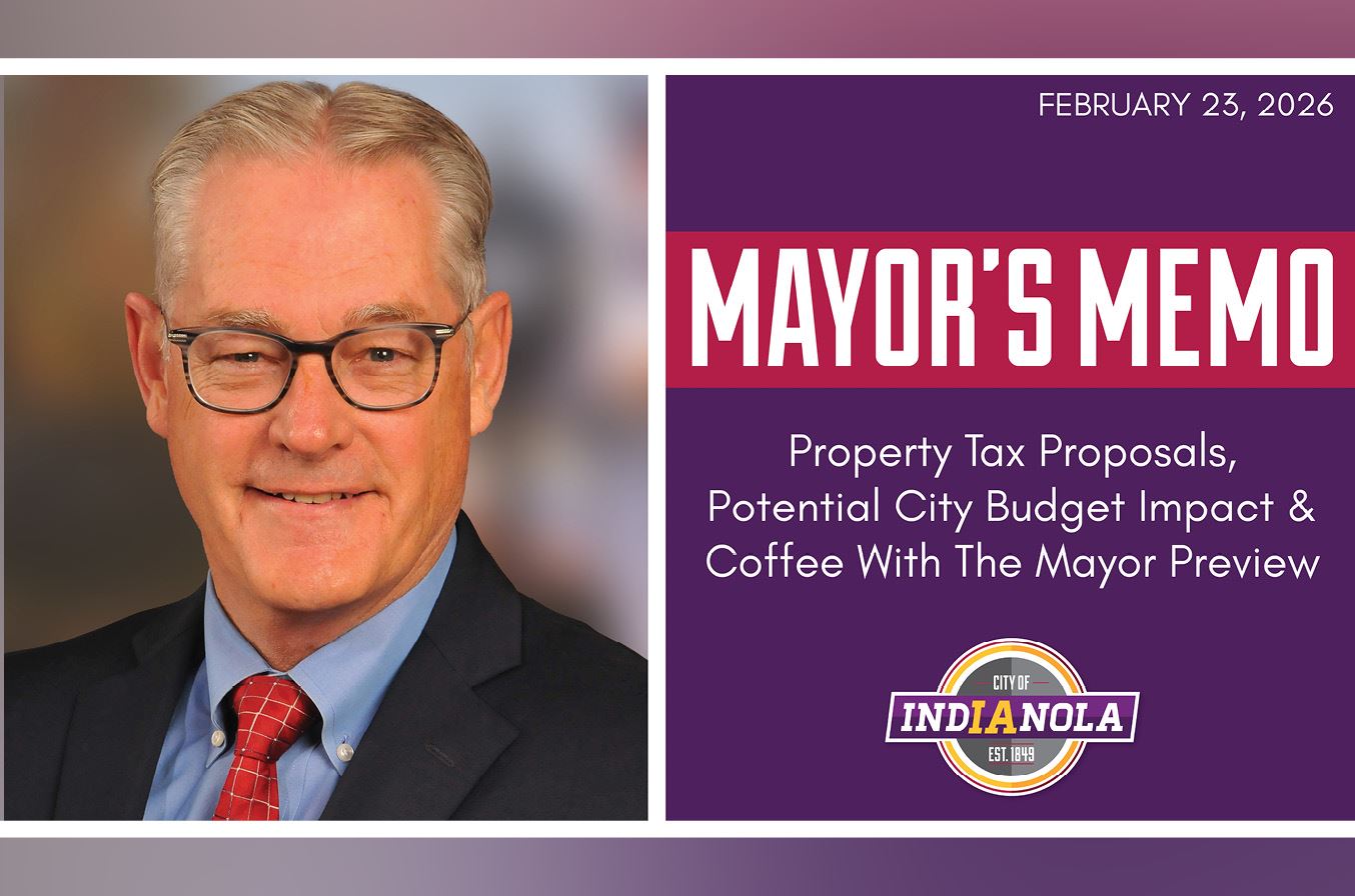 A man in glasses and a suit and tie poses for promoting the Feb. 23, 2026, edition of Mayor's Mem