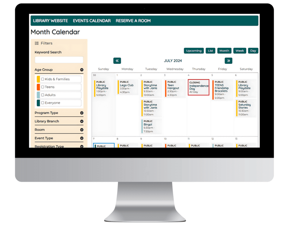 library event calendar