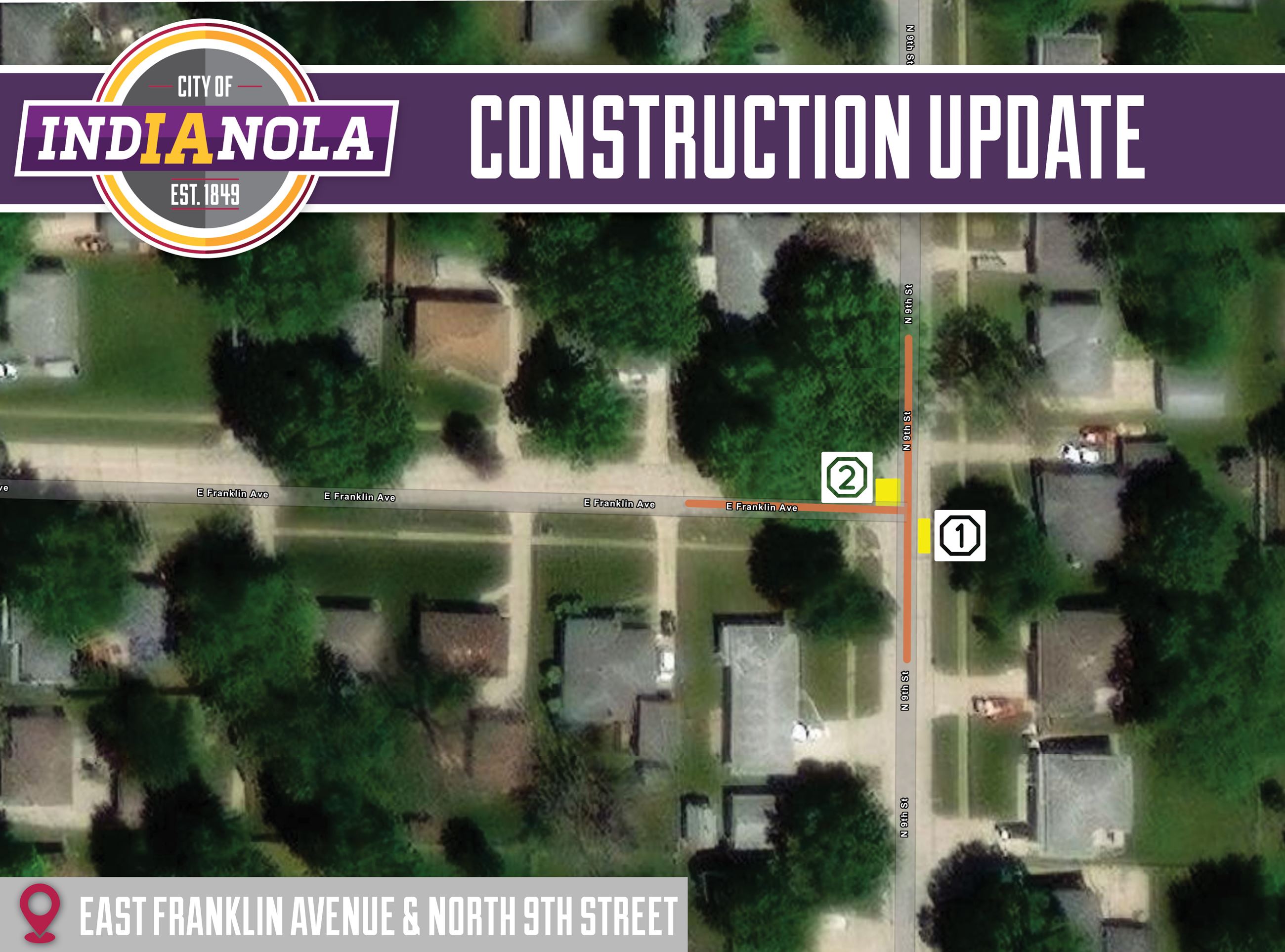 Construction Update for N 9th Street and East Franklin Avenue